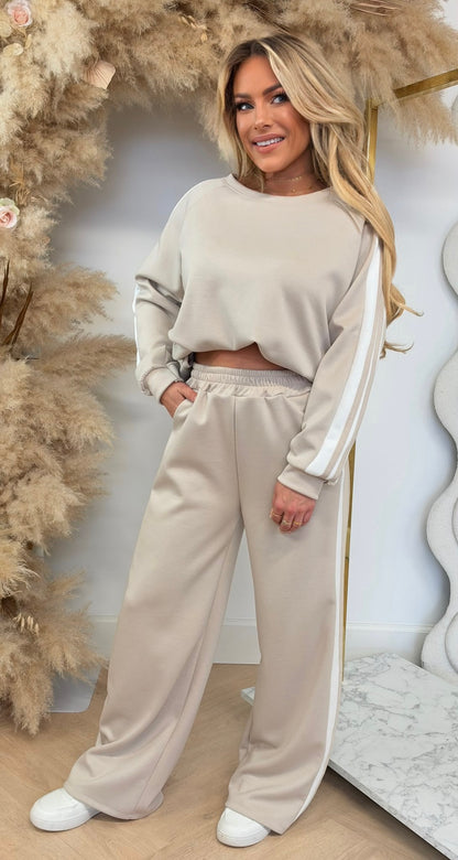 ADI STRIPE SET LIGHTBEIGE
