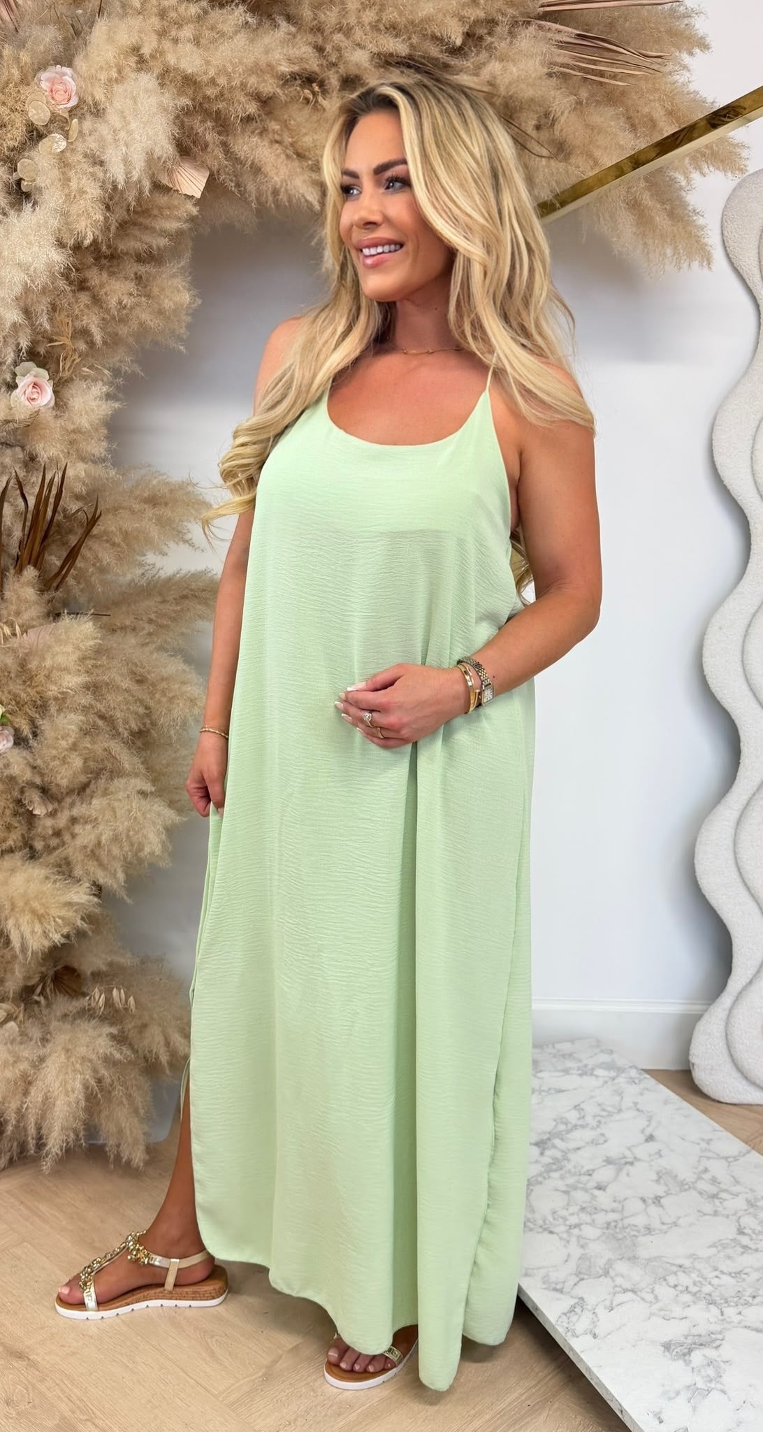 DAZY BOHI MAXI DRESS MINTYGREEN