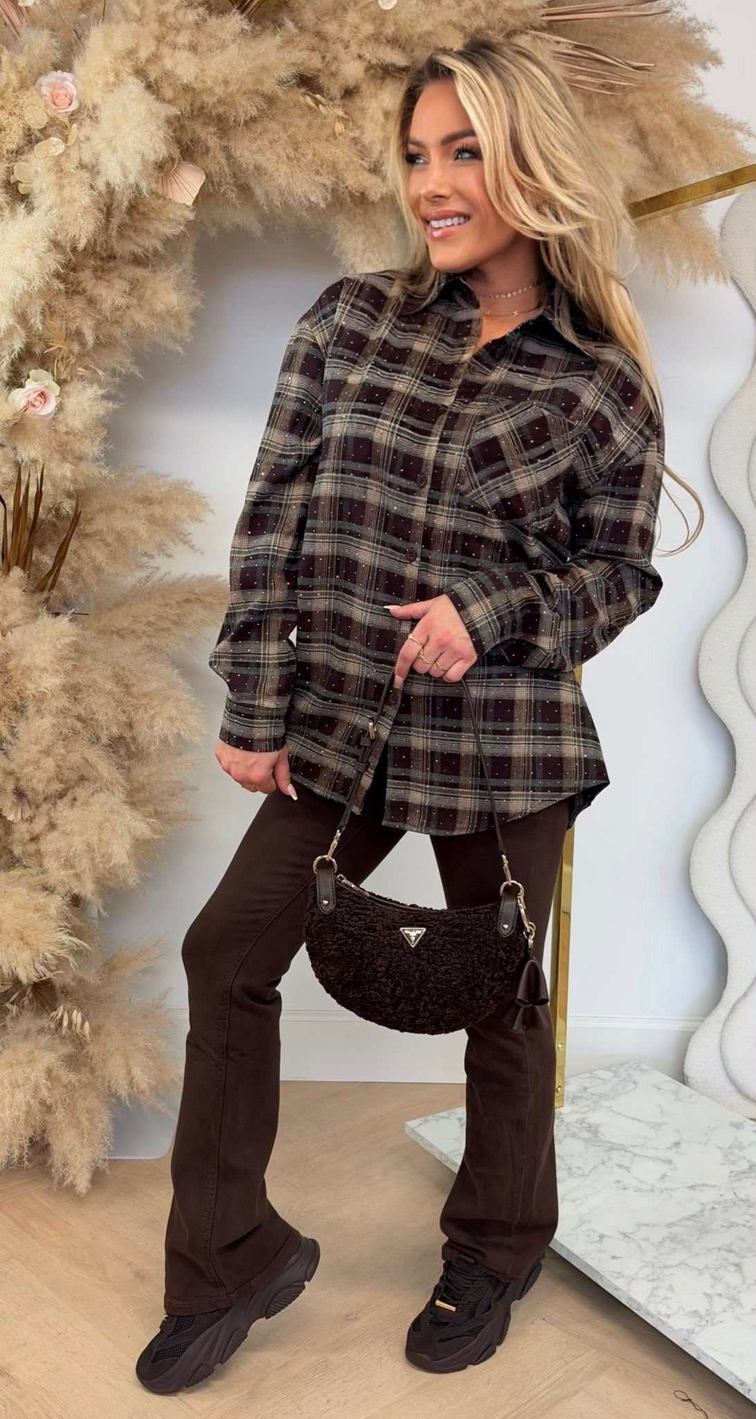 OVERSIZED RUIT BLOUSE 239 WINERED