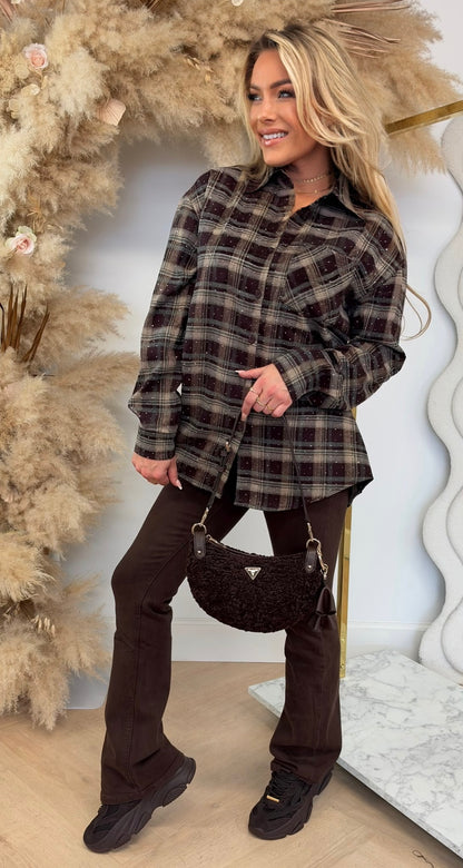 OVERSIZED RUIT BLOUSE 239 WINERED