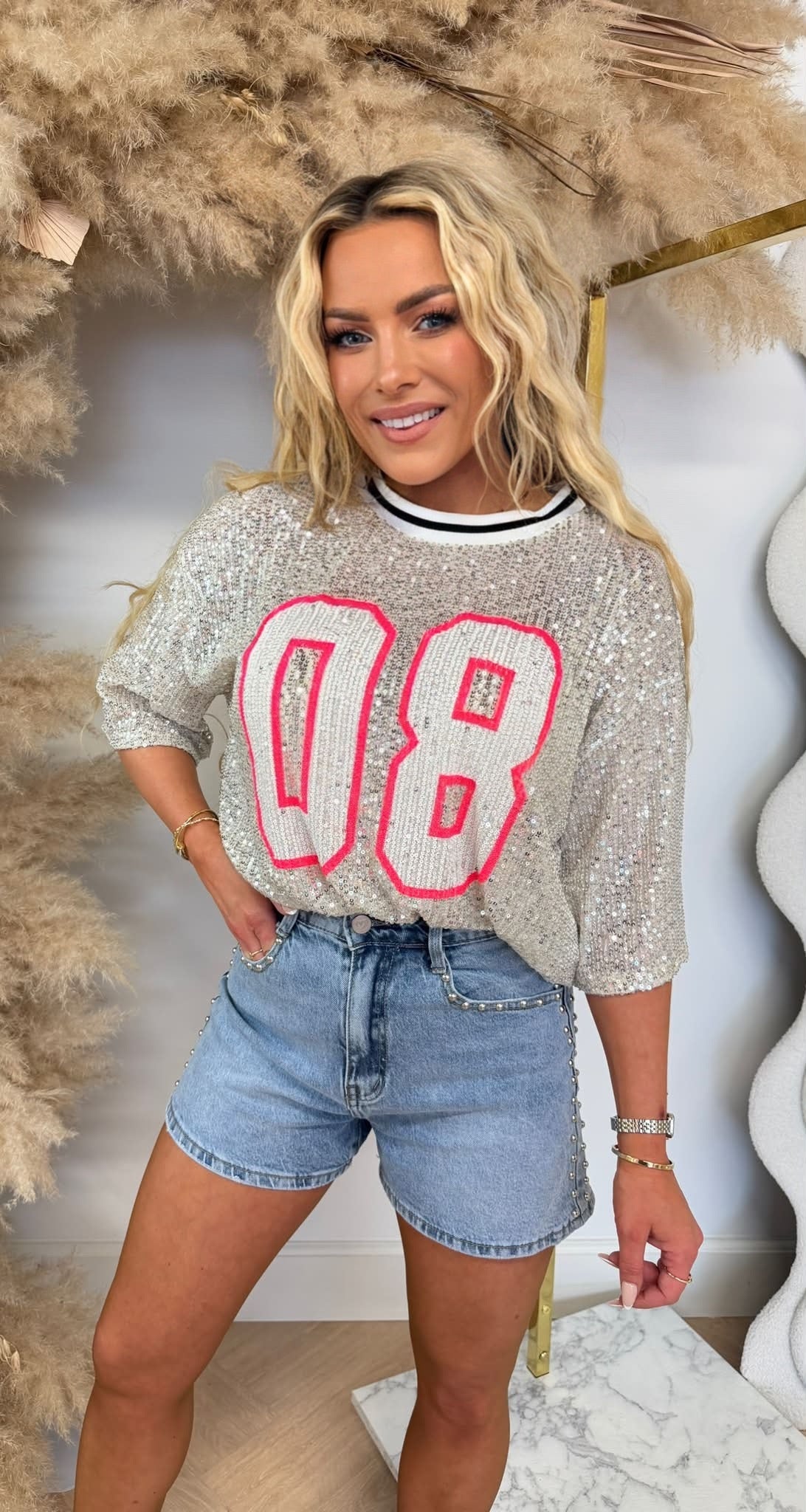 ROBINE SPARKLE TEE BEIGE