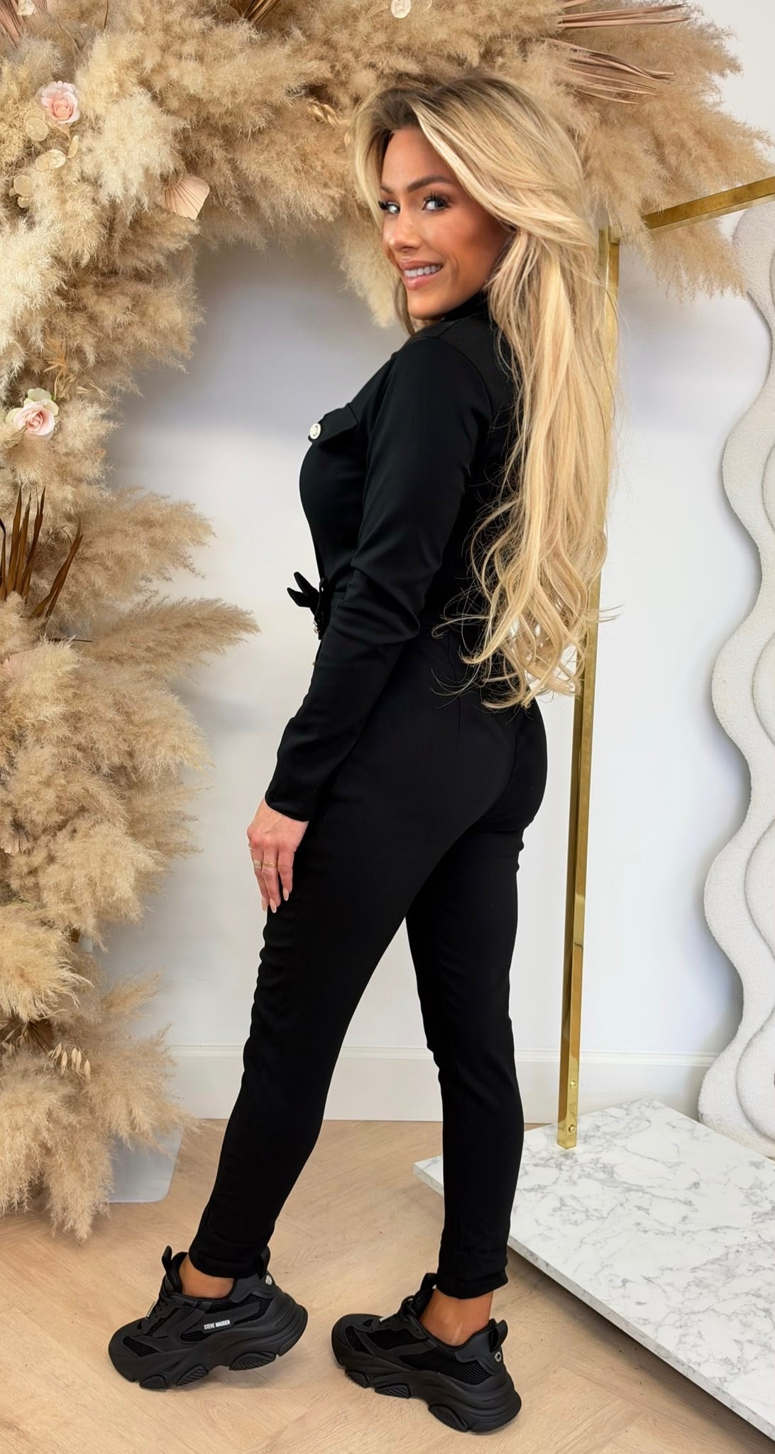 ZIPPER LUS JUMPSUIT BLACK