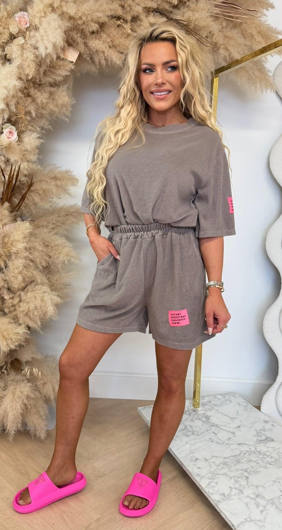BADSTOF SET TAUPE