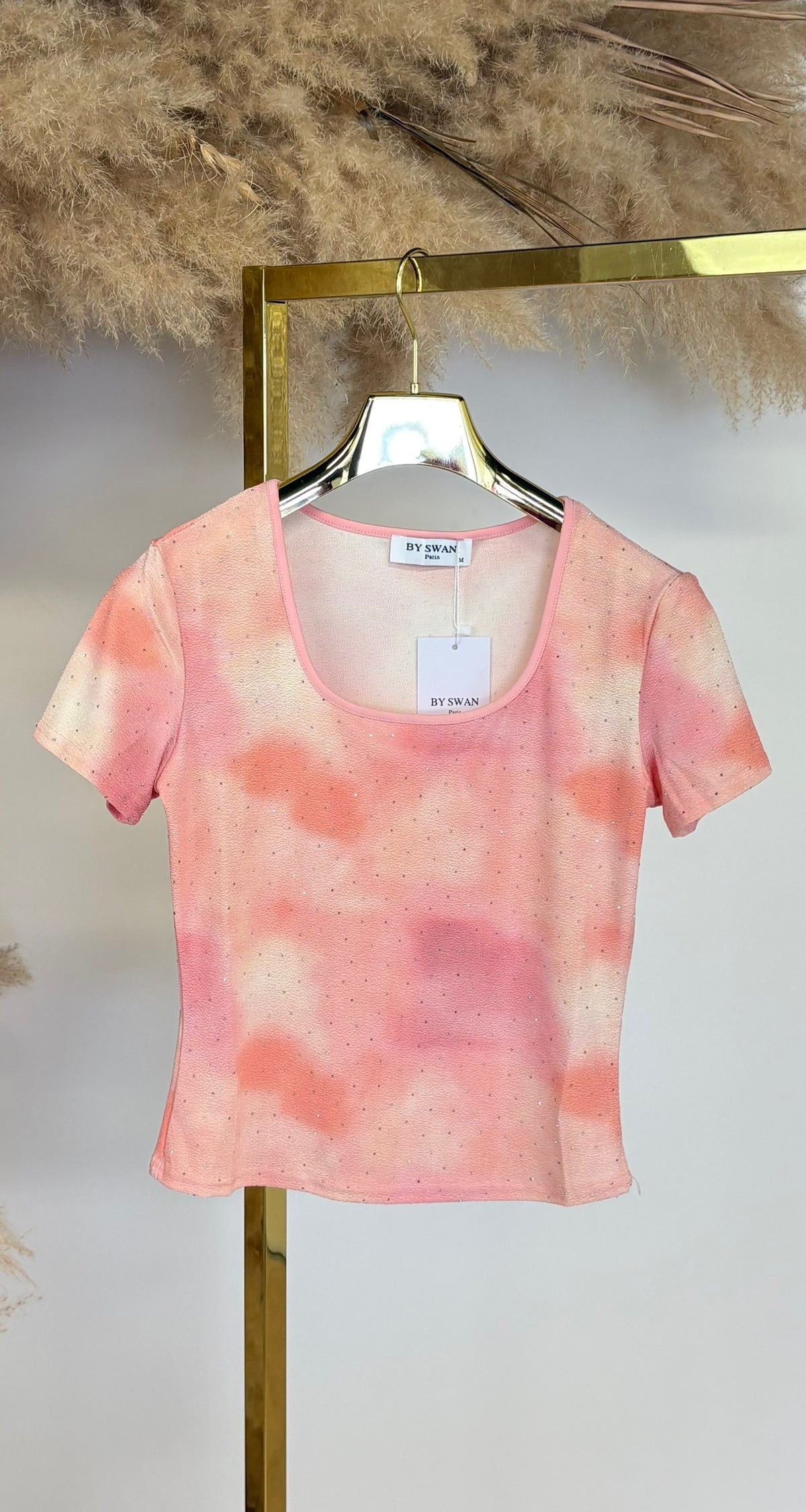 BY SWAN GLITTER SHIRT 10555 PINK
