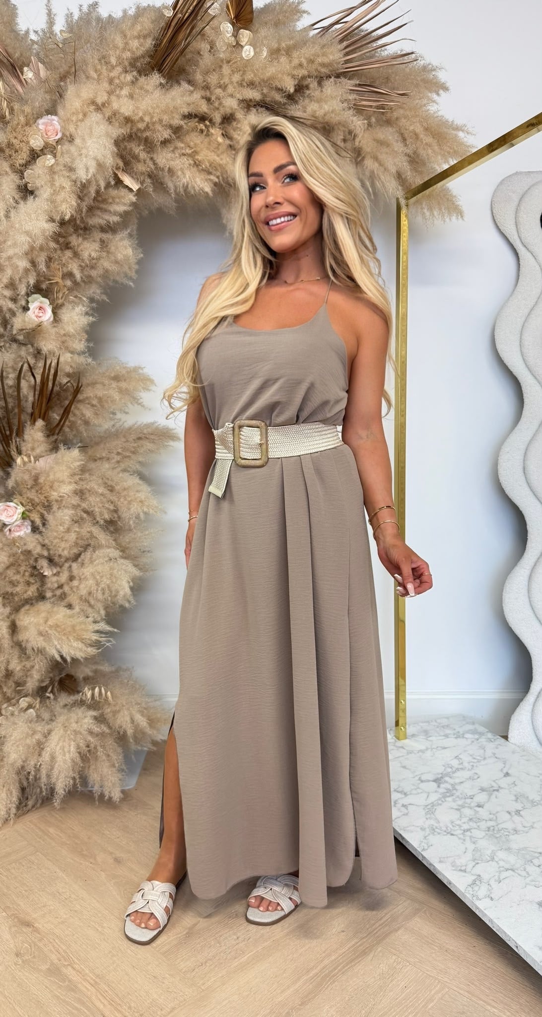 DAZY BOHI MAXI DRESS LIGHTTAUPE