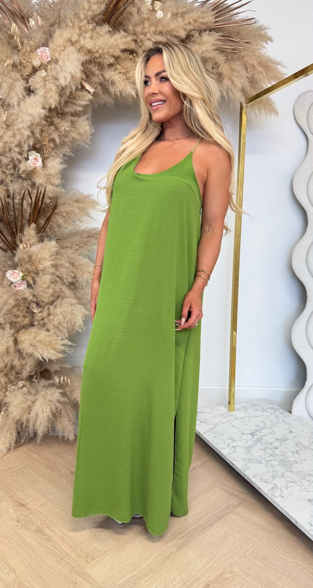 DAZY BOHI MAXI DRESS APPLEGREEN