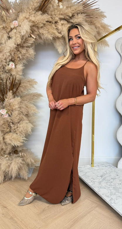 DAZY BOHI MAXI DRESS CAMEL