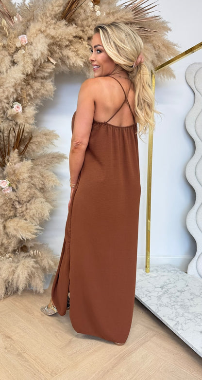 DAZY BOHI MAXI DRESS CAMEL