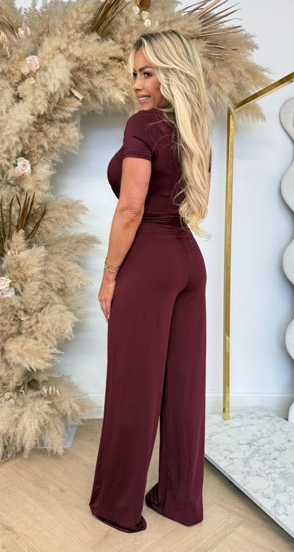 BY SWAN TRAVEL BASIC JUMPSUIT 7721 BORDEAUX