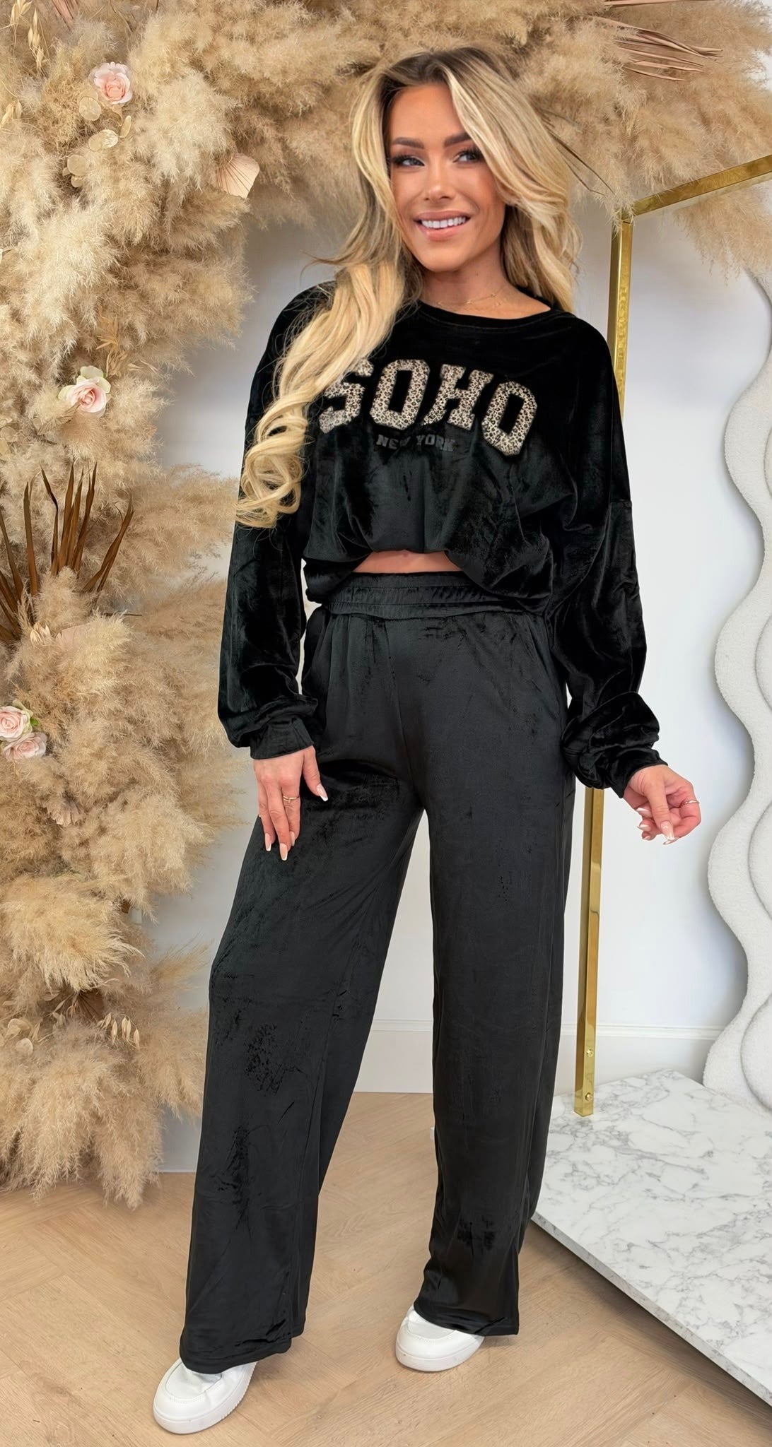 SOHO VELVET SET 1071 BLACK