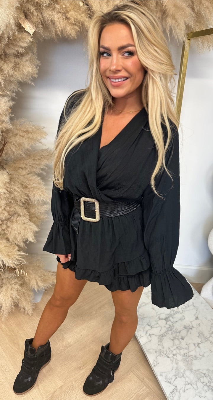 BASIC RUFFLY JUMPER BLACK