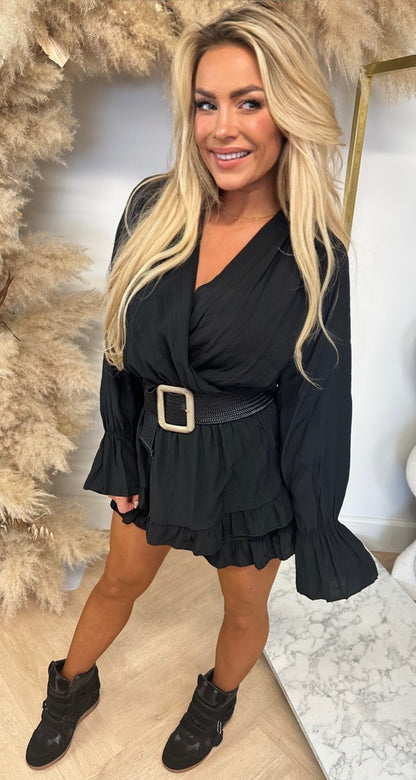 BASIC RUFFLY JUMPER BLACK