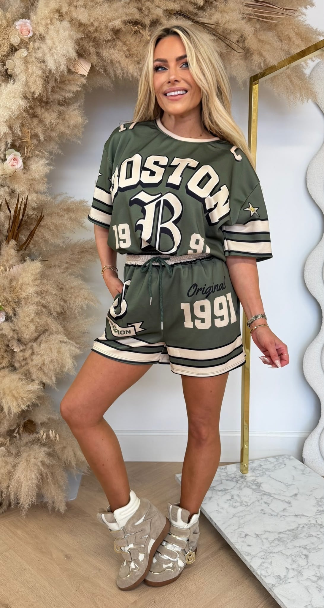 BOSTY STARRY SET ARMYGREEN