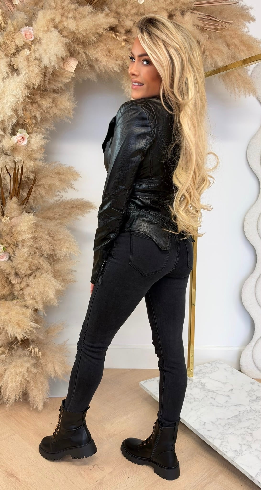 ZIPPER JACKET 2V306 BLACK