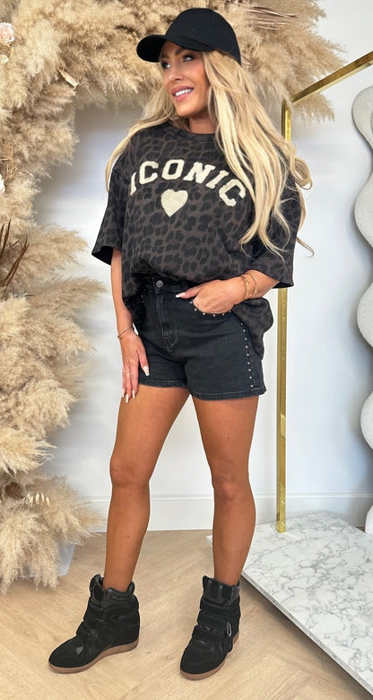 TEDDY ICONIC HEART LEO SHIRT 9172 TAUPE