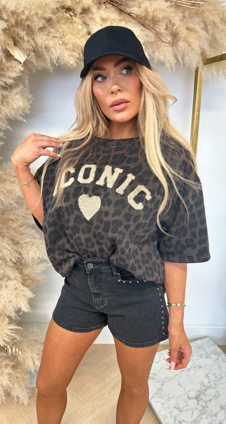 TEDDY ICONIC HEART LEO SHIRT 9172 TAUPE