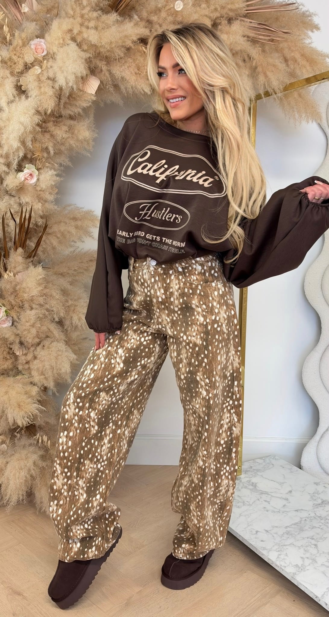 HUSTLERS BALLOON LONGSLEEVE CHOCO