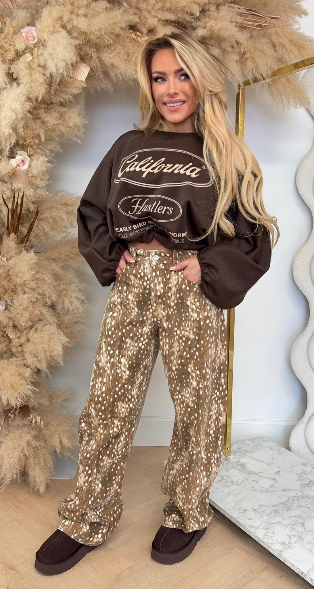 HUSTLERS BALLOON LONGSLEEVE CHOCO