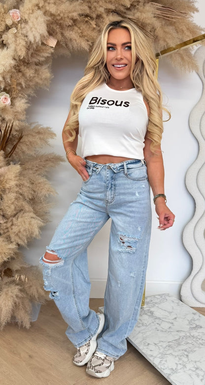 BISOUS TOP 1033 OFFWHITE