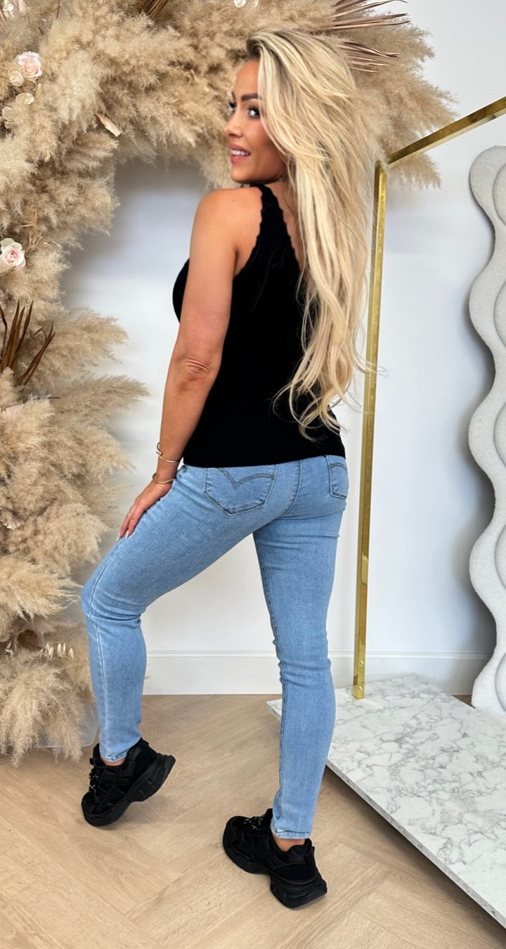 BASIC RIBBED TANKTOP 8792 BLACK