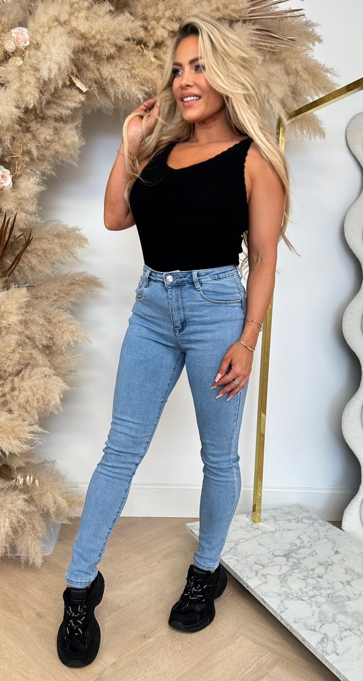 BASIC RIBBED TANKTOP 8792 BLACK