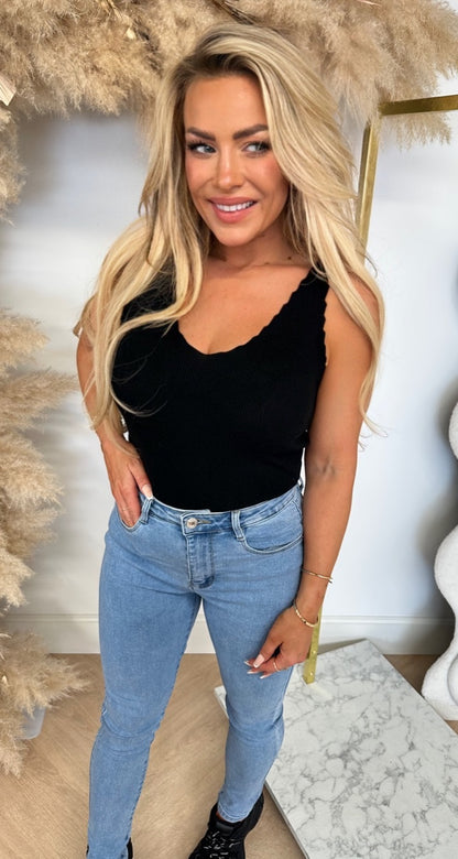 BASIC RIBBED TANKTOP 8792 BLACK