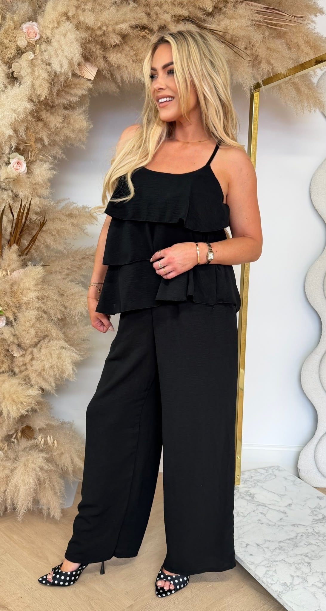 RUFFLY 2 PIECE SET BLACK