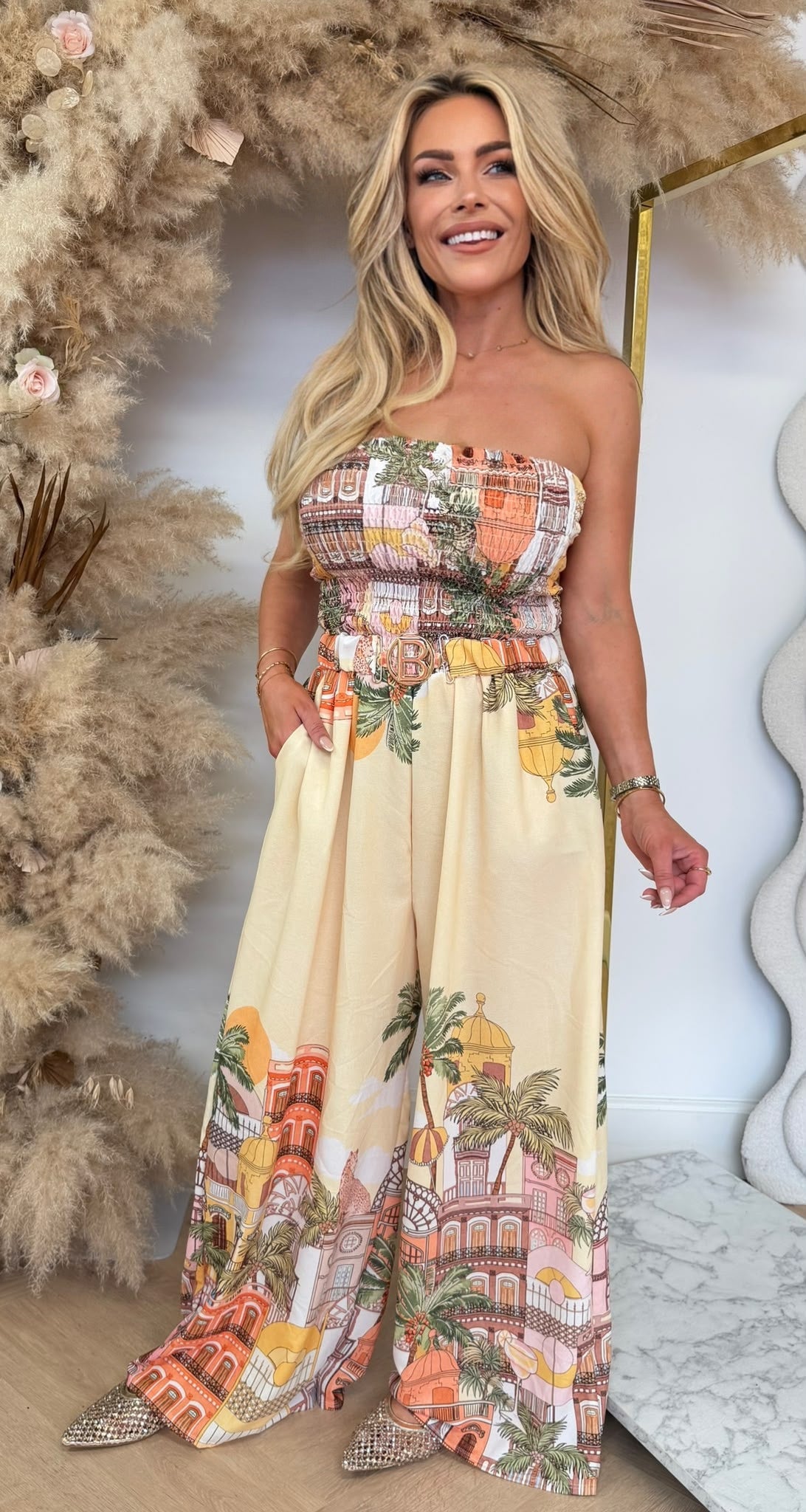VACATION VIBES JUMPSUIT CITY/YELLOW