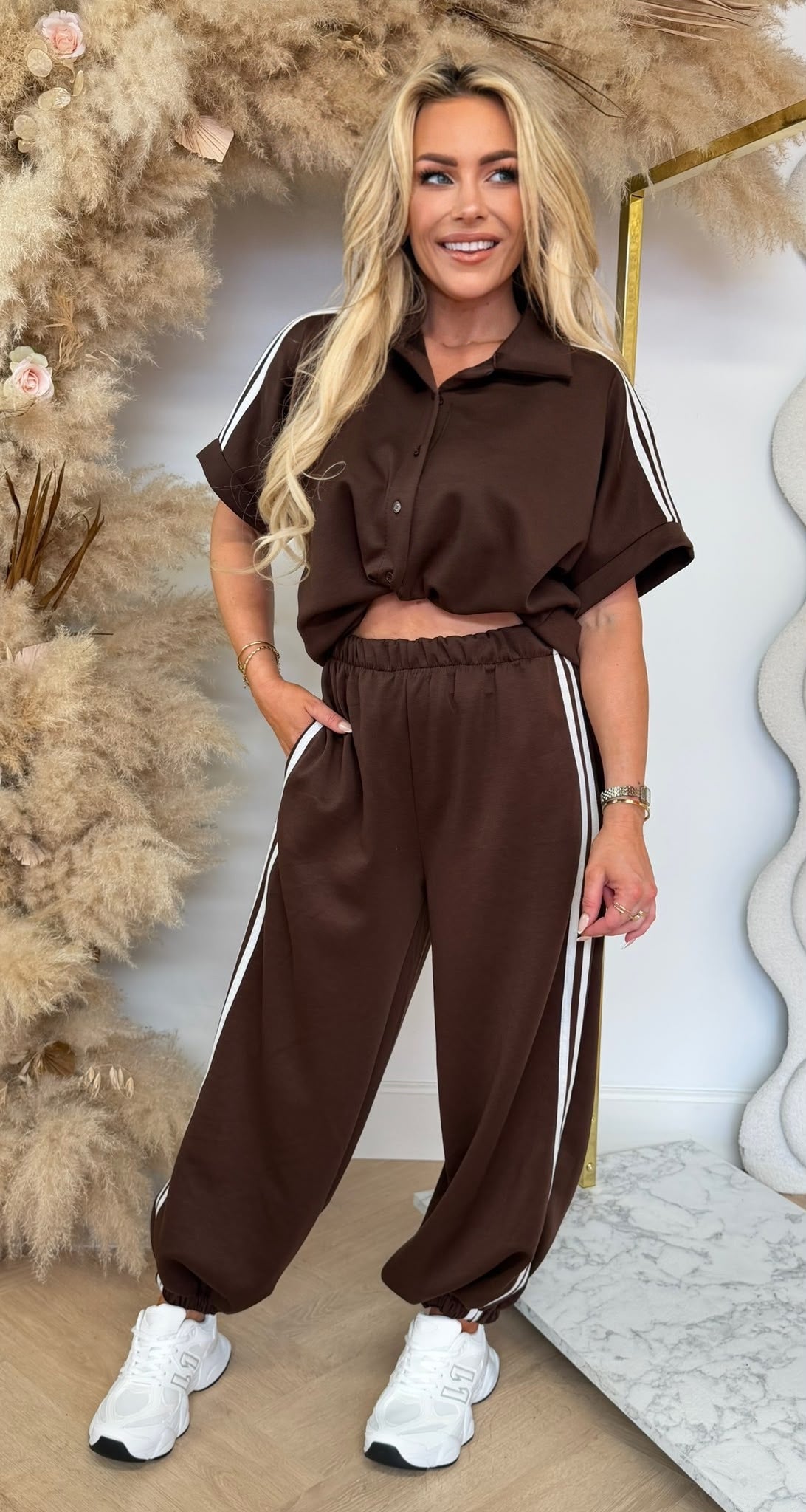 CHAYENNE STRIPE SET CHOCO