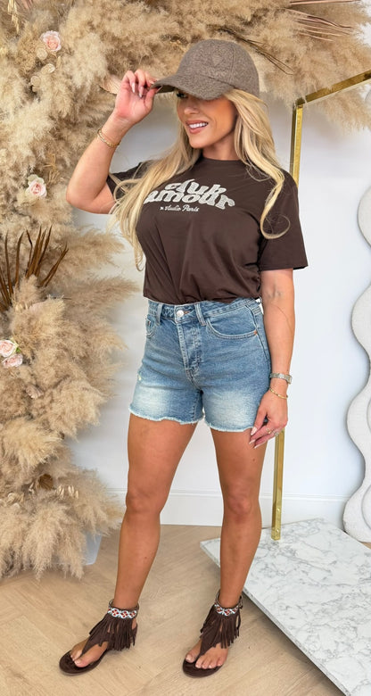 CLUB AMOUR T-SHIRT 1023 DARKCHOCO