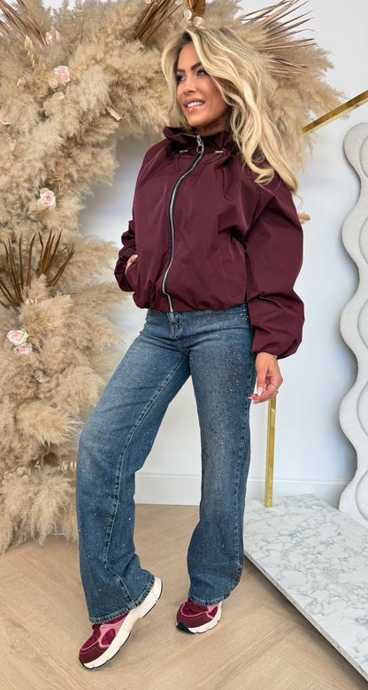 FASHION ZIP TOUWTJE BOMBER BORDEAUX