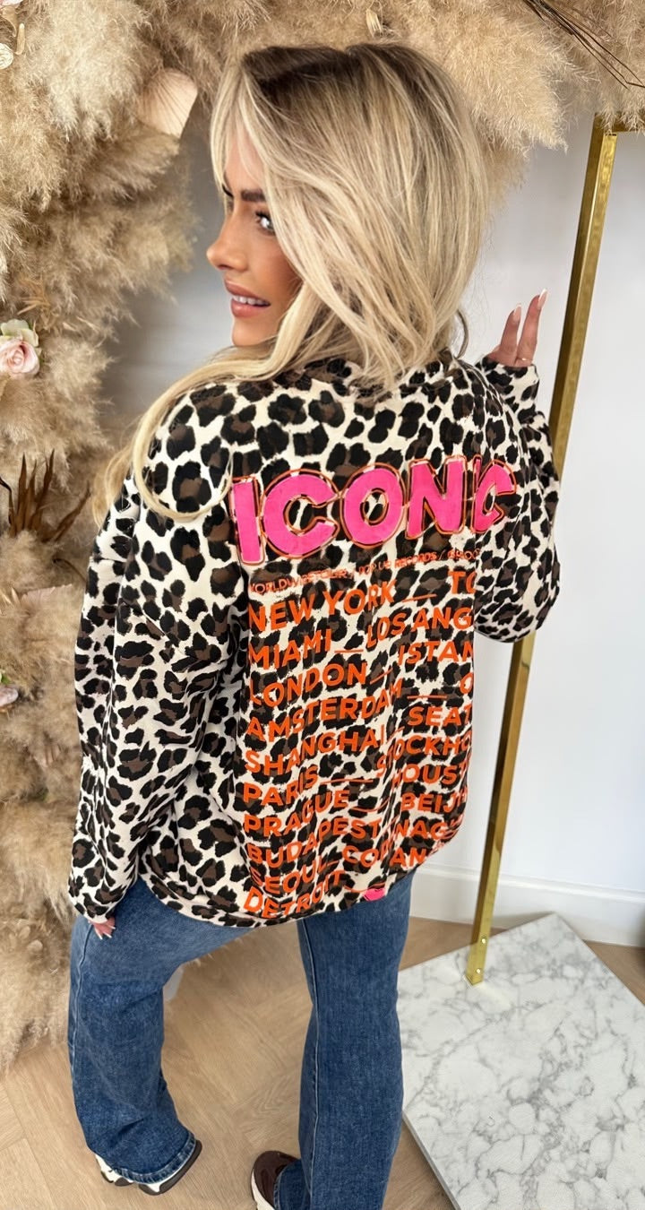 ICO LEOPARD SWEAT BEIGE