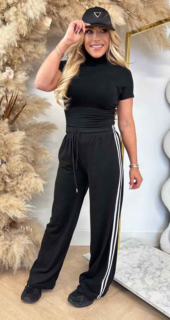 TURTLE NECK TEE 9165 BLACK