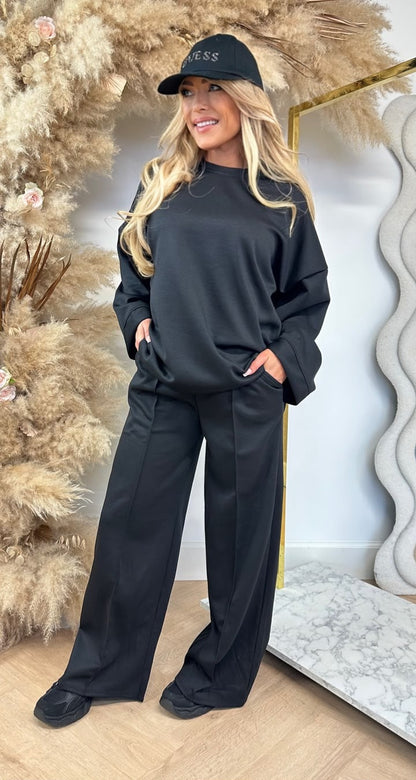 DJOEKE COMFY 2 PIECE SET BLACK