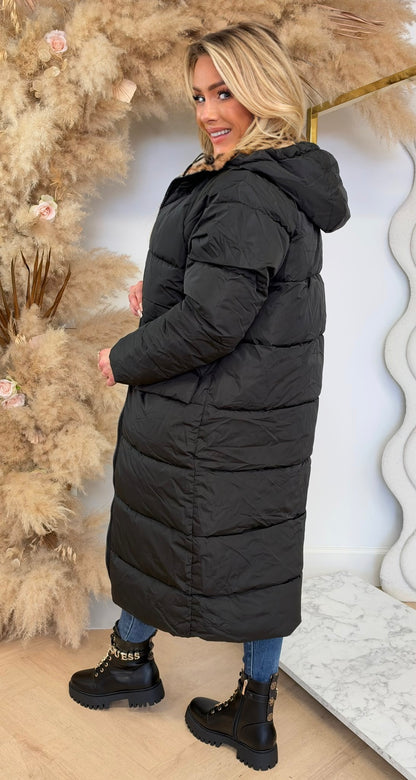 SENNA REVERSIBLE WINTERCOAT 8715 BLACK/LEO