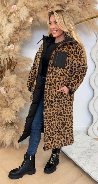 SENNA REVERSIBLE WINTERCOAT 8715 BLACK/LEO