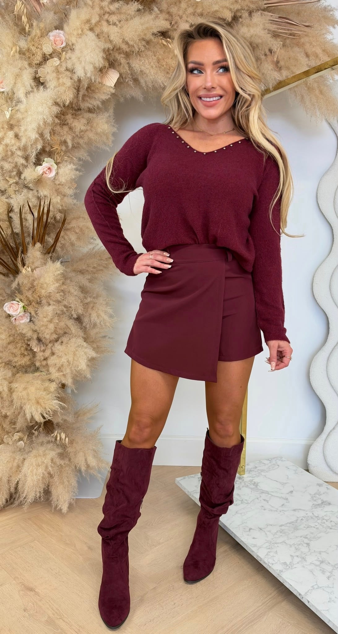 SAAR STUDS SOFT TOP BORDEAUX