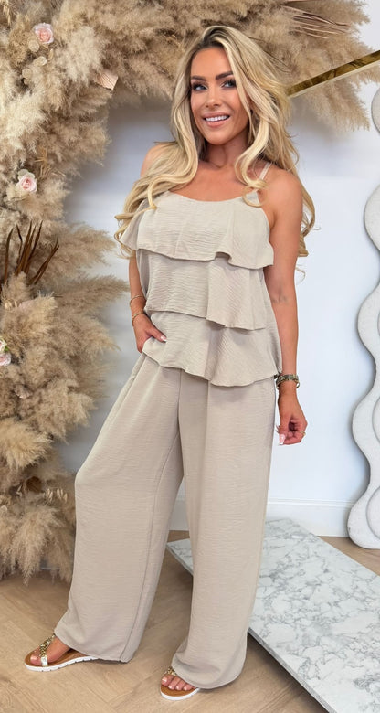 RUFFLY 2 PIECE SET BEIGE