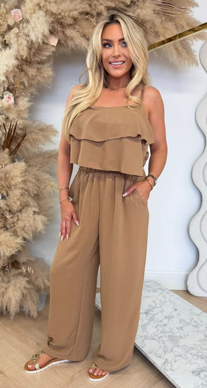 RUFFLY 2 PIECE SET CAMEL