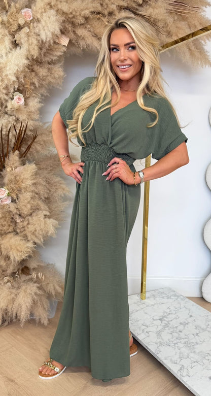 BORDY DRESS ARYMGREEN