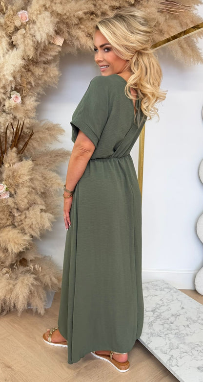 BORDY DRESS ARYMGREEN
