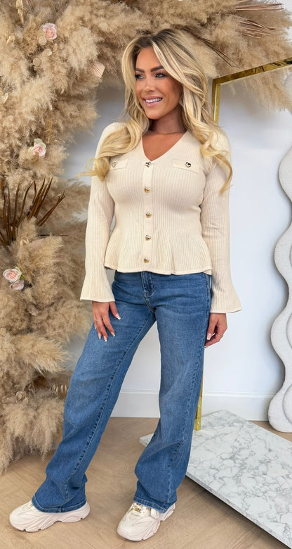 FLARED MOUW HARTJES TOP 6170 APRICOT