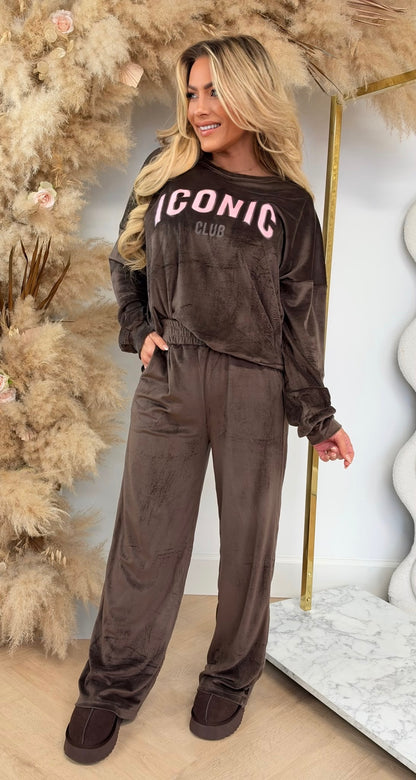 BEST ICONIC VELVET SET 1073 CHOCO
