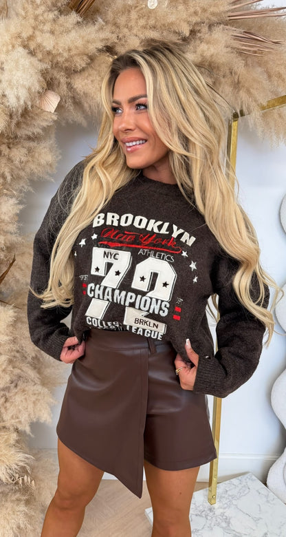 BROOKLYN CHAMPIONS SWEATER 3831453 CHOCO