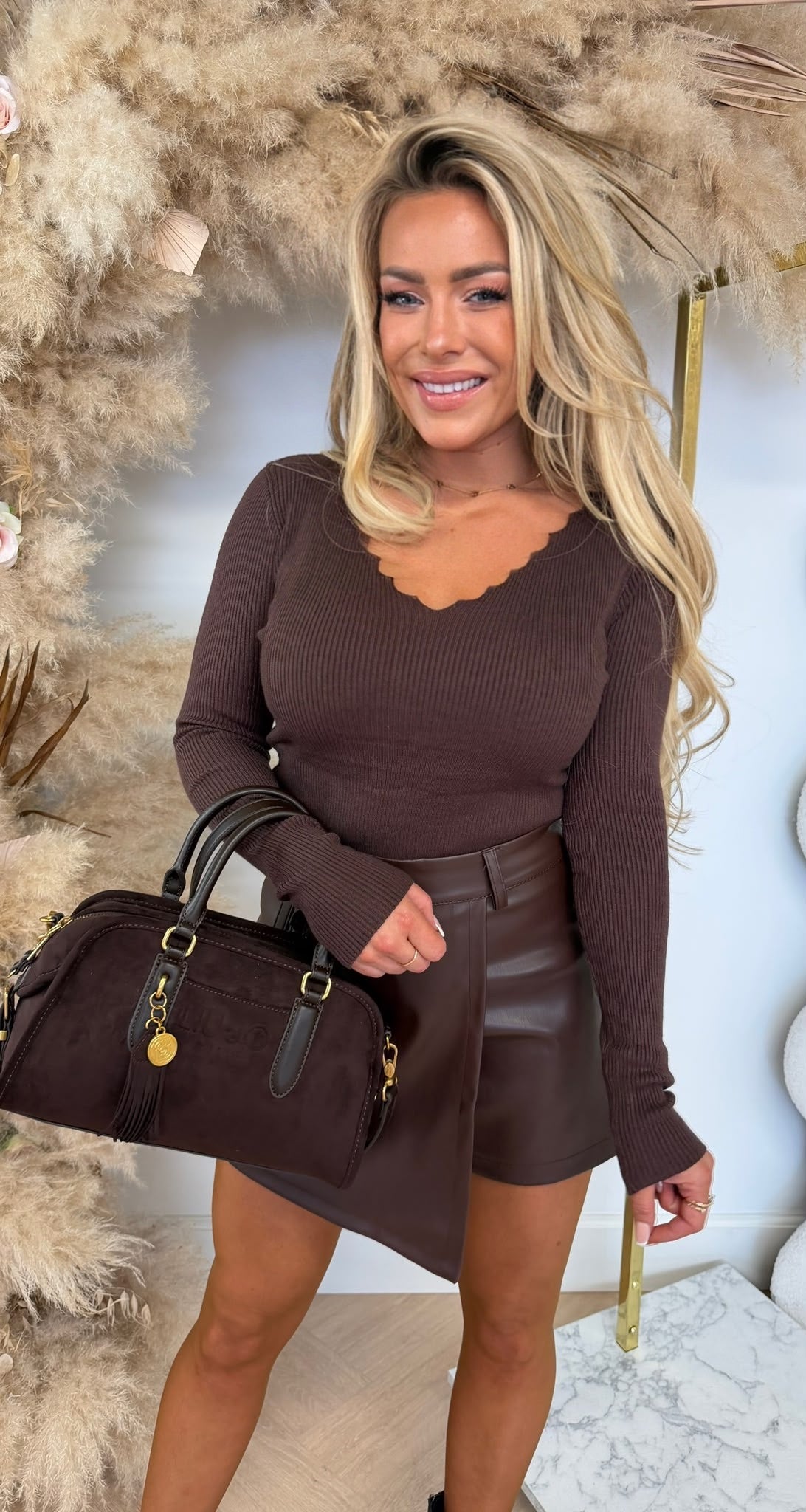 KARTEL RIBBED TOP 98013-9 BROWN