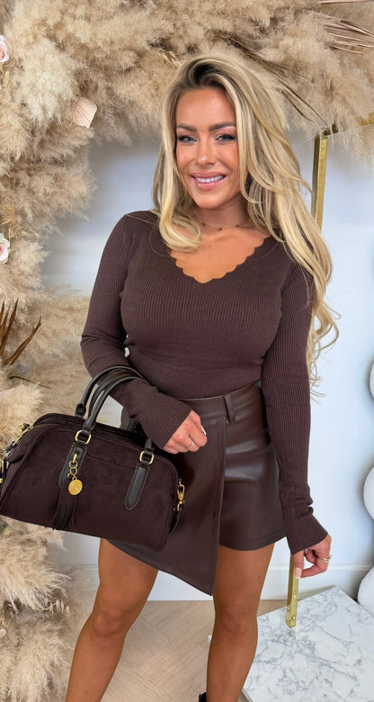 KARTEL RIBBED TOP 98013-9 BROWN