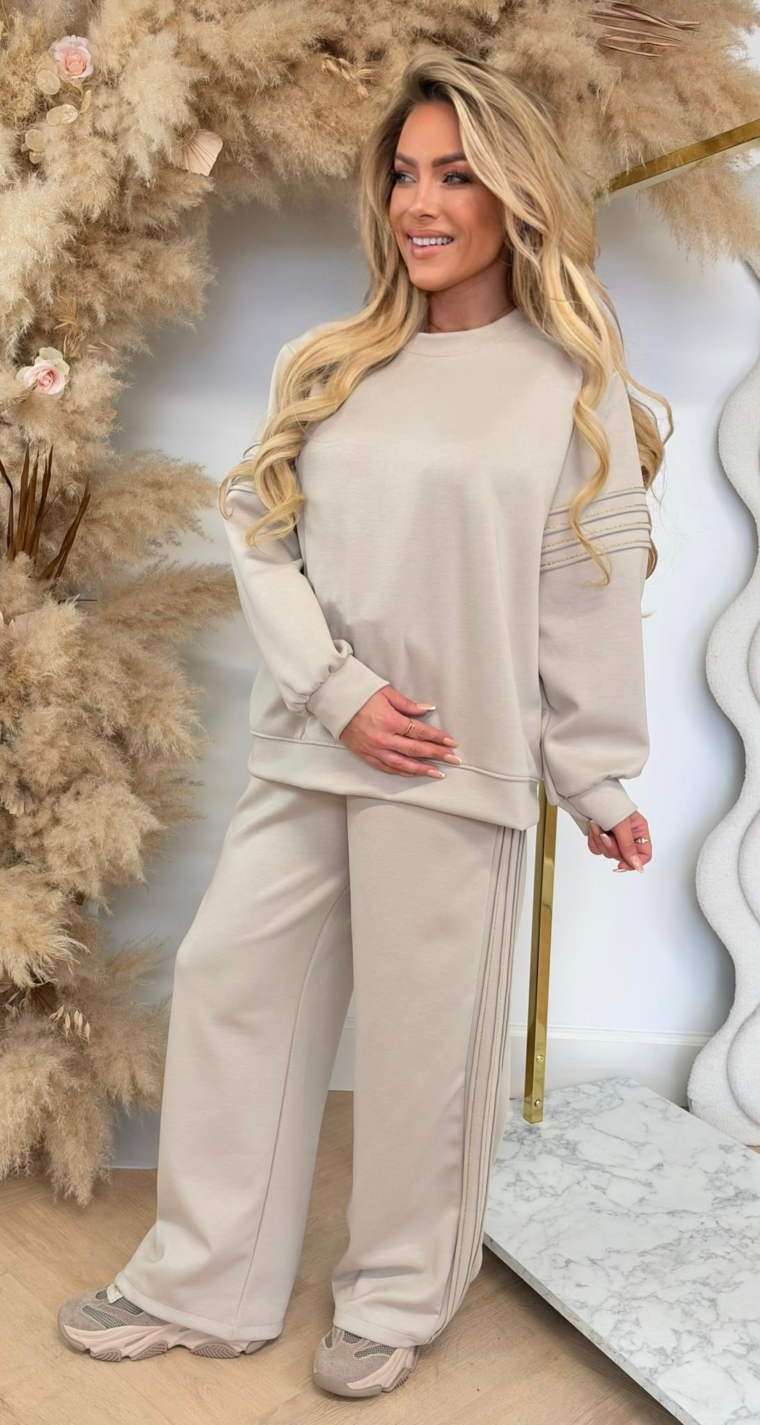 NAOMI GOLDY SET BEIGE