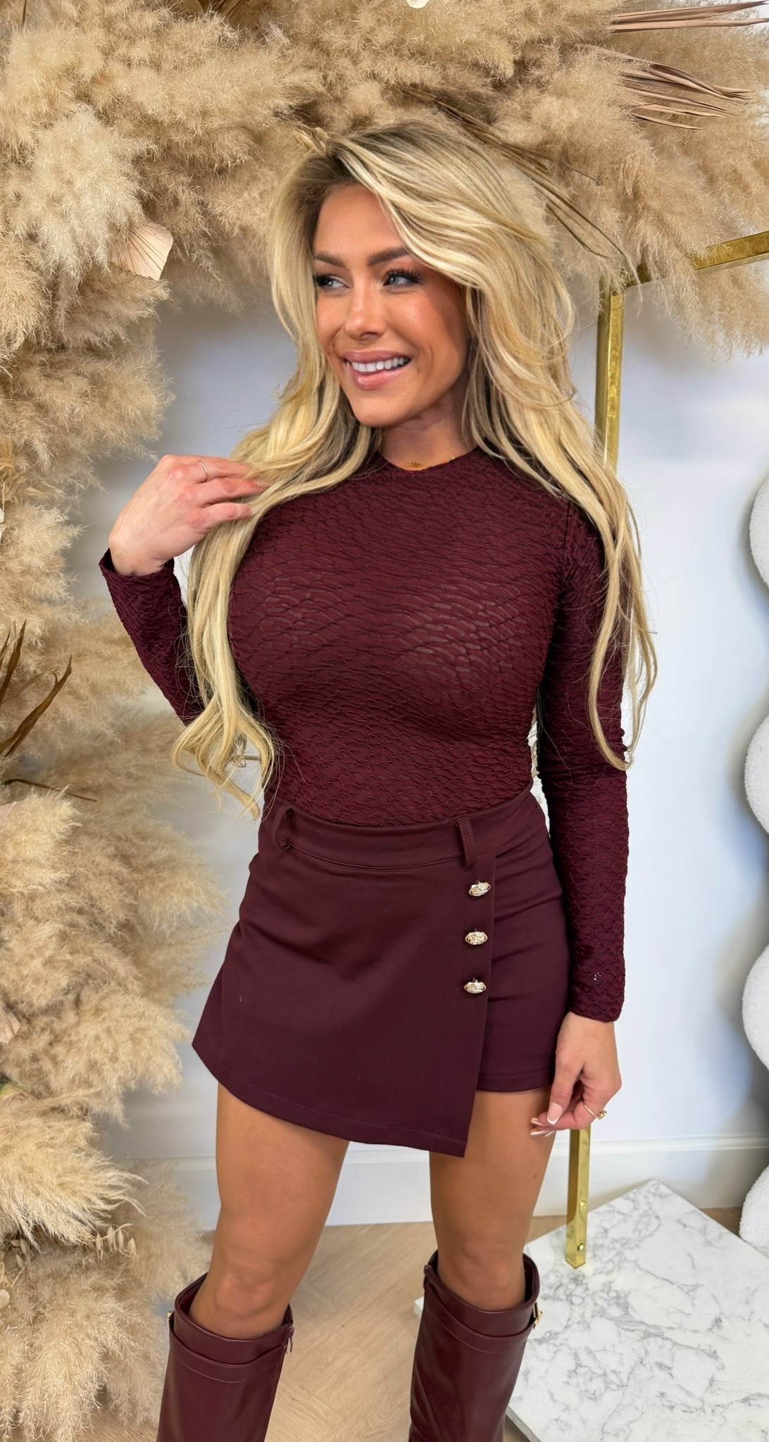 HAILEY PRINT BODY 10750 BORDEAUX