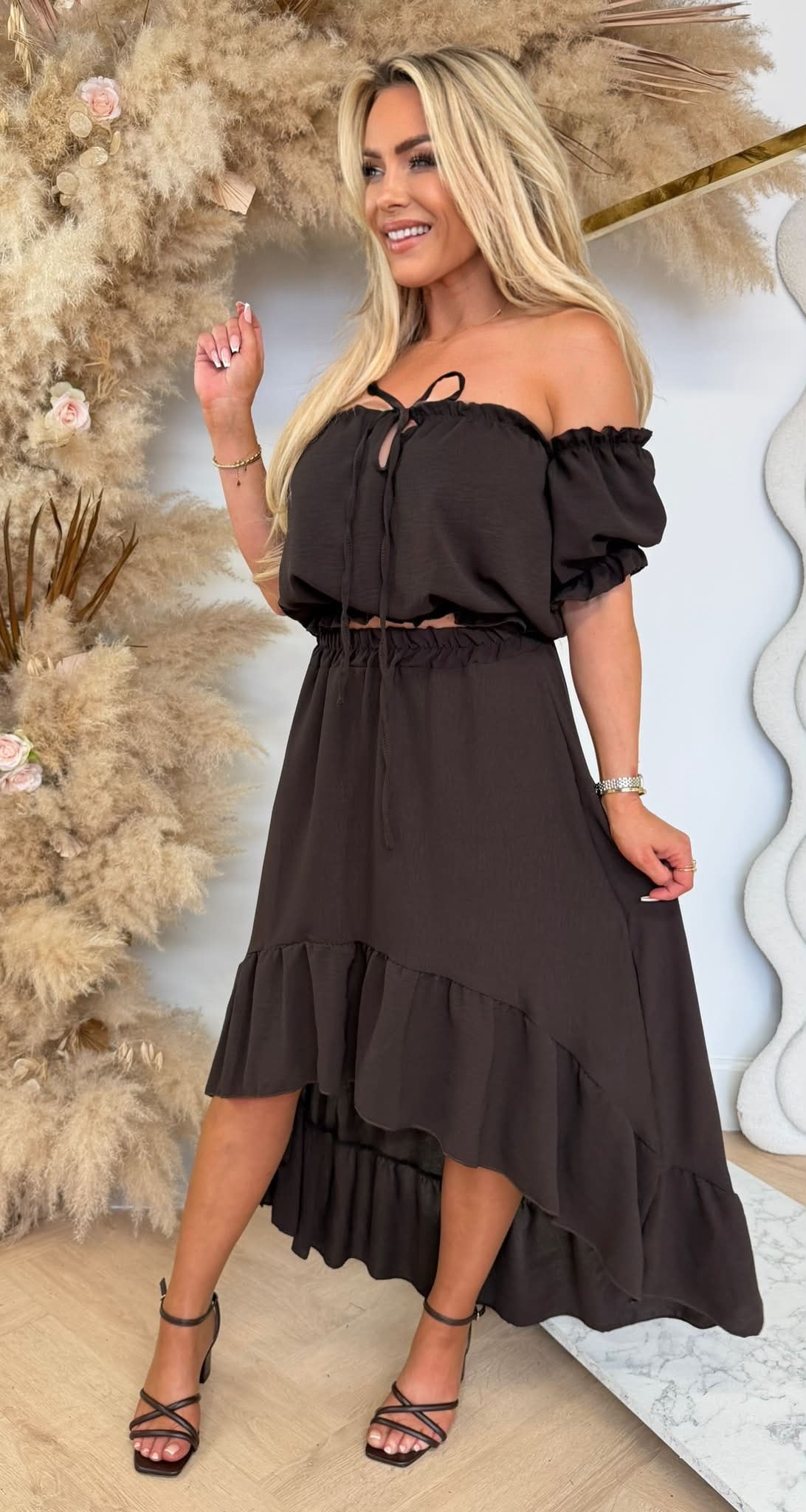 MYRTE 2 PIECE SET DARKCHOCO