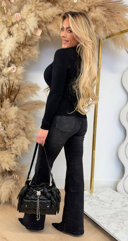 MUSTHAVE RIB TOP 18002 BLACK